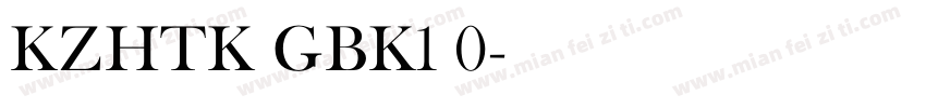 KZHTK GBK1 0字体转换